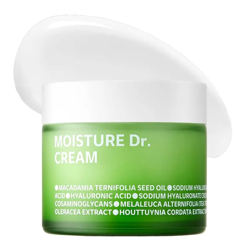 ISOI Crème Hydratante Dr. Apaisante — Hydratation légère avec acide hyaluronique, soin visages coréen pour peau sensible et grasse (70 ml)