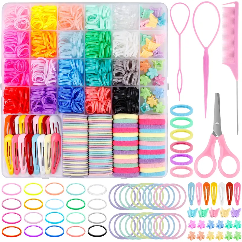 Isvo – Accessoires Cheveux Filles | 1534 Pièces Élastiques Colorées
