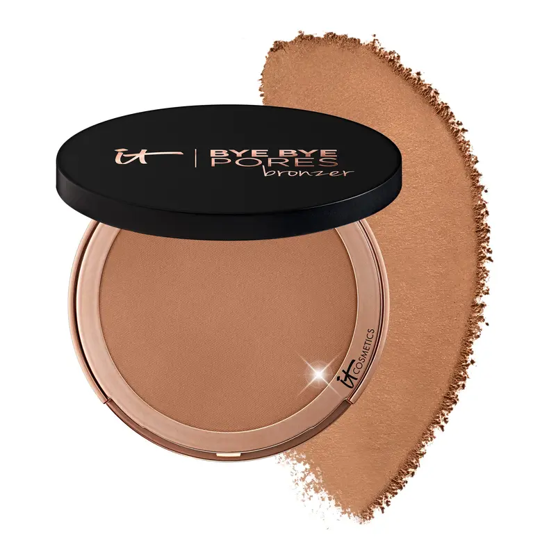 IT Cosmetics Bye Bye Pores Bronzer – Teinte Universelle, Poudre Bronzer Sans Talc ni Huile – 0,3 oz