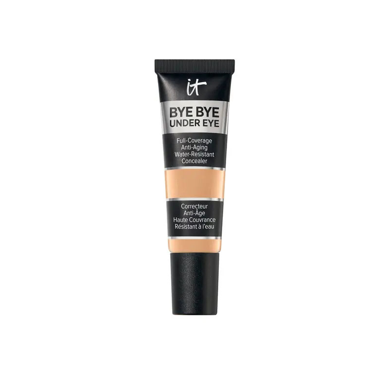 IT Cosmetics Bye Bye Under Eye Concealer – Teinte Moyenne Naturelle, Résistant à l’eau, Couvrance totale jusqu’à 24H – 12 ml
