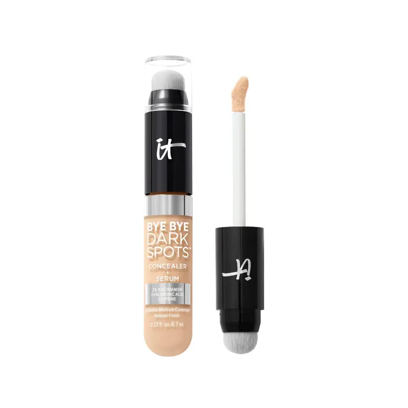 IT Cosmetics Correcteur Bye Bye Dark Spots + Sérum Éclaircissant – 2% Niacinamide, Acide Hyaluronique & Caféine – Couvrance Moyenne, Fini Naturel – Teinte 11 Fair Neutral (0,22 fl oz / 6,5 ml)