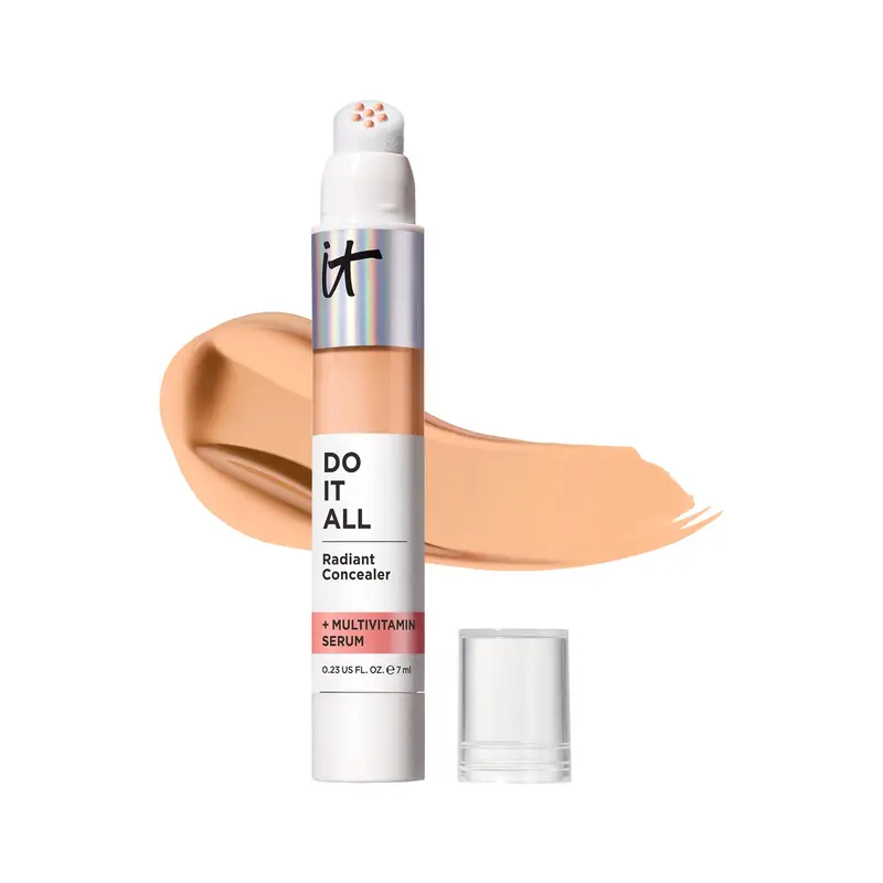 IT Cosmetics Correcteur Lumineux Tout-en-Un – Hydratant et Éclat, Couvrance Moyenne Sans Pli – Niacinamide et Acide Hyaluronique – Teinte Light Medium Neutre