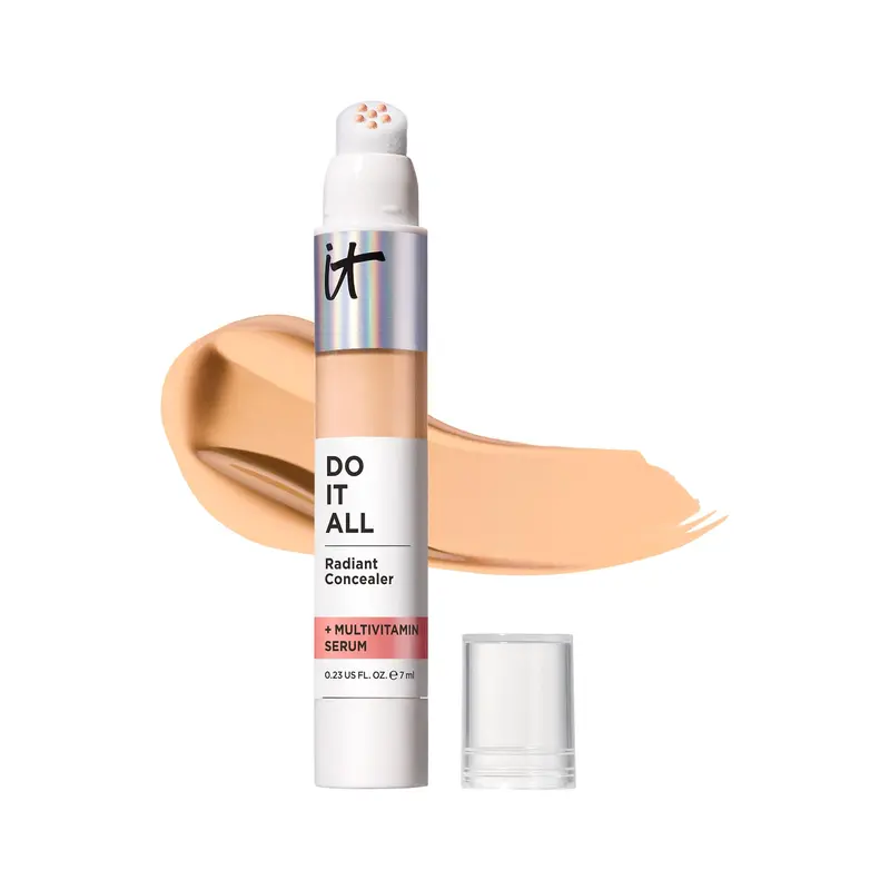 IT Cosmetics Do It All Radiant Correcteur – Hydratant et Éclat – Couvrance Médiane – Teinte Clair/Moyen Chaud