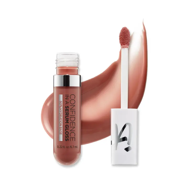 IT Cosmetics Gloss à lèvres sérum Confiance dans le Sérum – Hydratation 8H, brillance et fini translucide – Confiance en soi beige rosé doux
