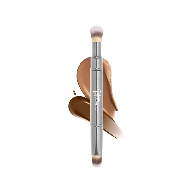 IT Cosmetics Heavenly Luxe Dual Airbrush Concealer Brush #2 – Brosse 2-en-1 pour correcteurs liquides et crèmes