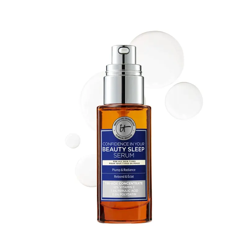 IT Cosmetics Sérum Nuit à la Vitamine C 12% – Hydratation 24h – Anti-Âge – Sans Parfum – Tous Types de Peau – 30 ml