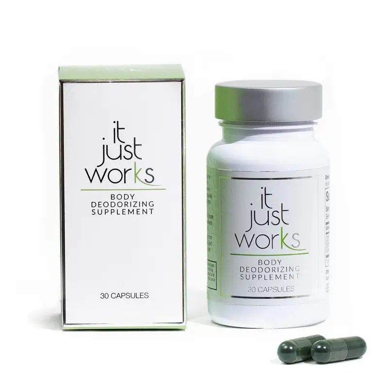 It Just Works – Supplément déodorant interne naturel pour tout le corps, fraîcheur complète – Végan & biologique, 30 capsules