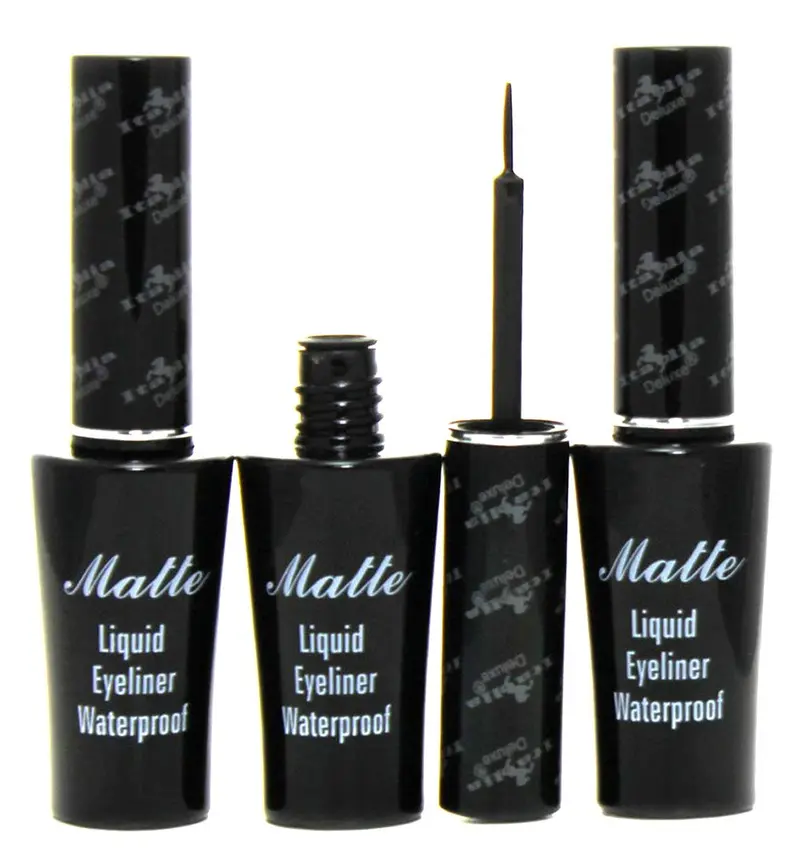 Italia Deluxe – Crayon liquide noir mat, résistant à l'eau (3 pièces)