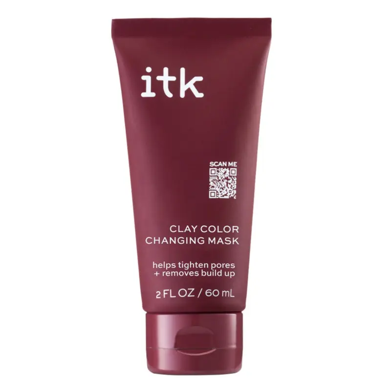 ITK Masque Argile Changeant – Réduction des pores, 2 oz (60 ml), Vegan, Sans parabènes