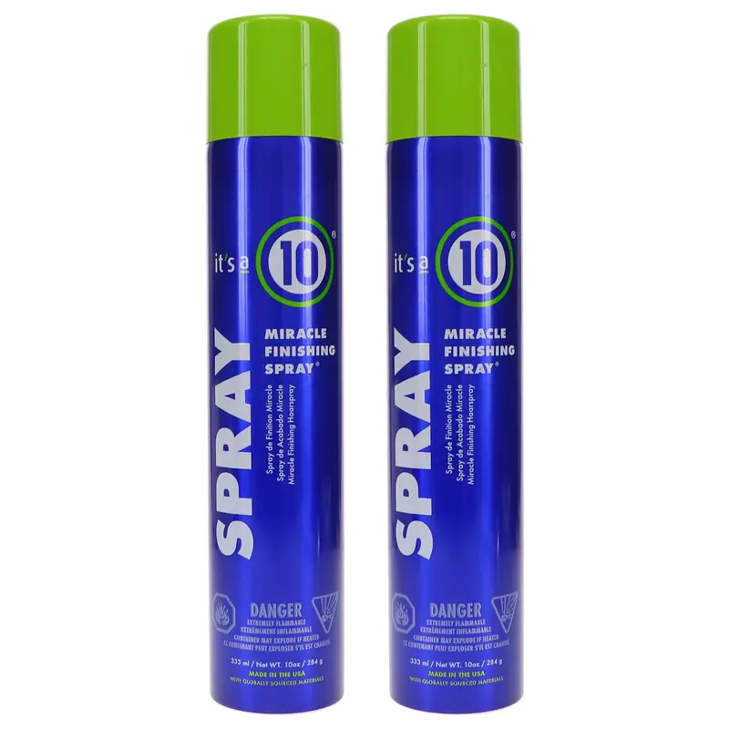 It's a 10 Haircare Aérosol de finition miracle – Pack 2 × 10 oz
