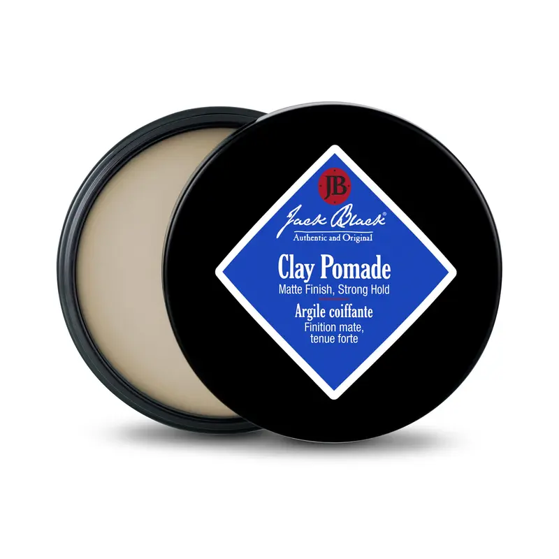 Jack Black Clay Pomade – Pâte d’argile pour homme, tenue naturelle, finition mate, contrôle modulable, 77 g, PureScience, sans parfum