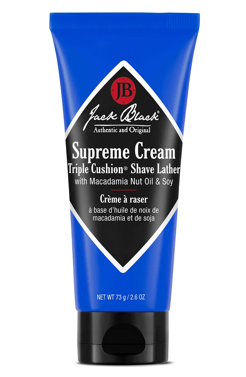 Jack Black – Crème à rasage Supreme Cream Triple Cushion, 2,6 oz (74 g)