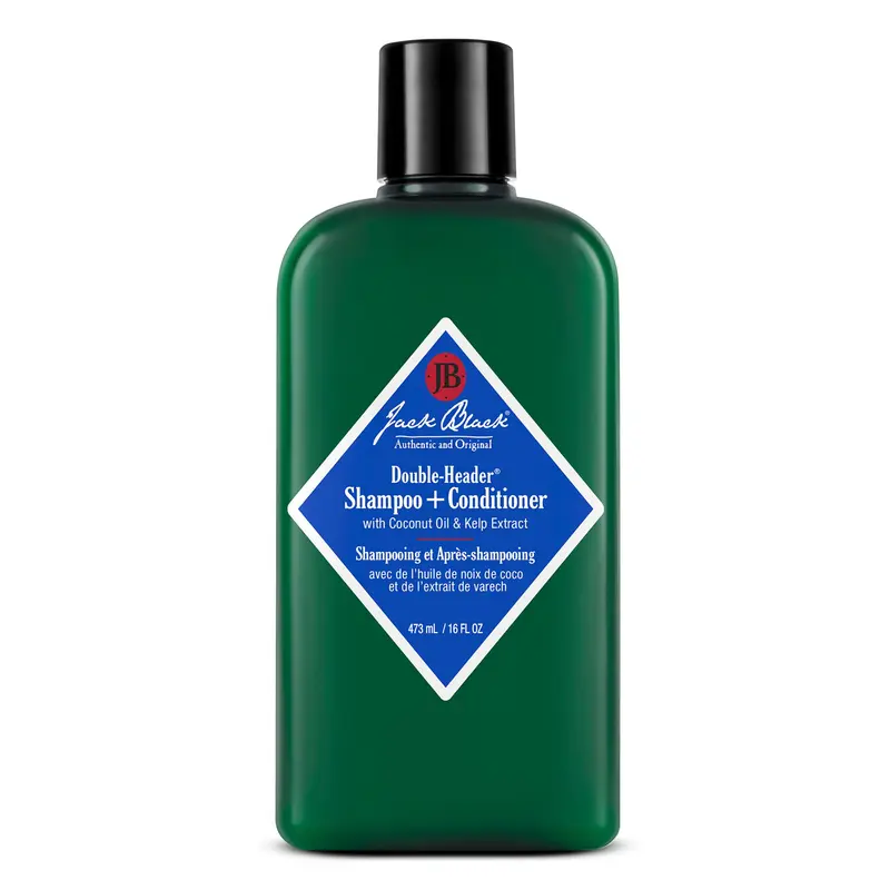 Jack Black Double-Header Shampooing + Après-Shampooing — PureScience, Coco et Extrait d'Algues, Sans Sulfates, 16 oz