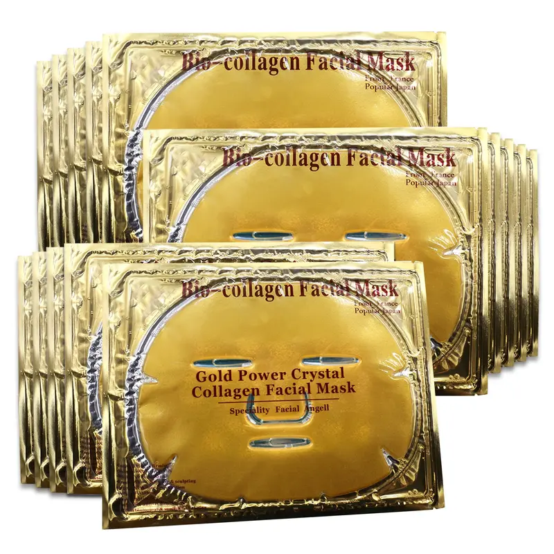 Jakuva Masque Gel Or 24k pour le Visage – Patchs Collagène & Hydratation, 15pcs