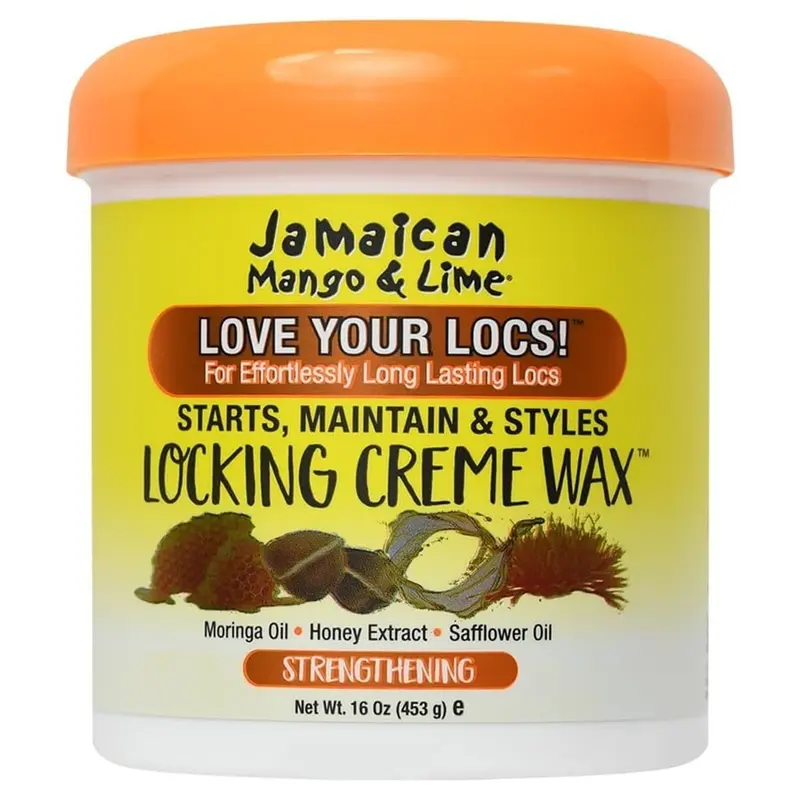 Jamaican Mango & Lime Locking Creme Wax – Maintien longue durée pour locs, torsades et tresses – Sans résidu – 16 oz