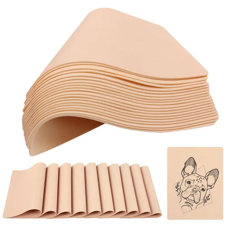 Jconly – Peau de pratique tatouage double-face, 30 feuilles, 1 mm, 8×6 po
