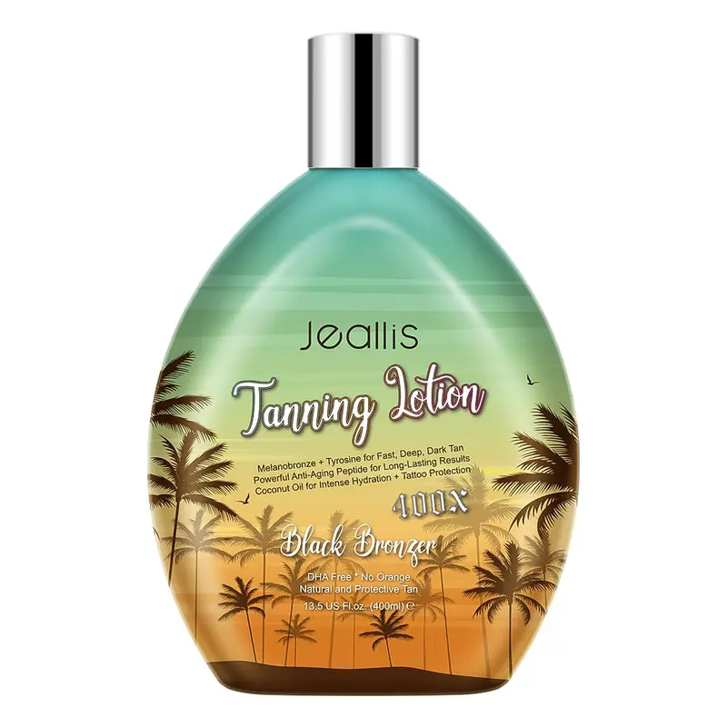 Jeallis Accelerateur de Bronzage Extrême — Pour Cabines Intérieures et Soleil Extérieur, Sans DHA (400 ml)