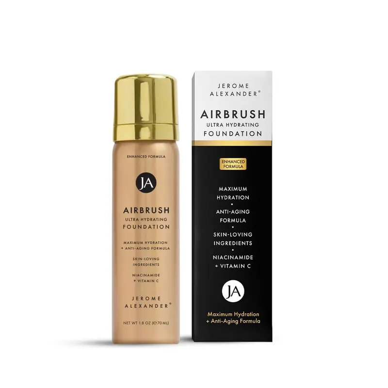 Jerome Alexander – Fond de teint spray ultra hydratant, couverture modulable et fini léger