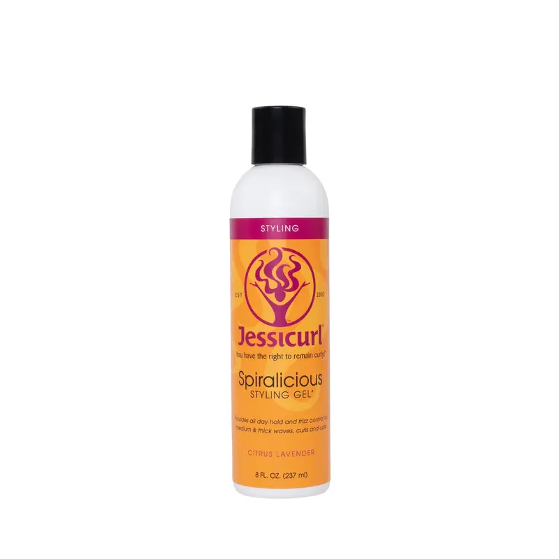 Jessicurl Spiralicious Gel Citron Lavande – Gel Définissant Boucles et Contrôle du Frizz, 8 oz (236 ml)