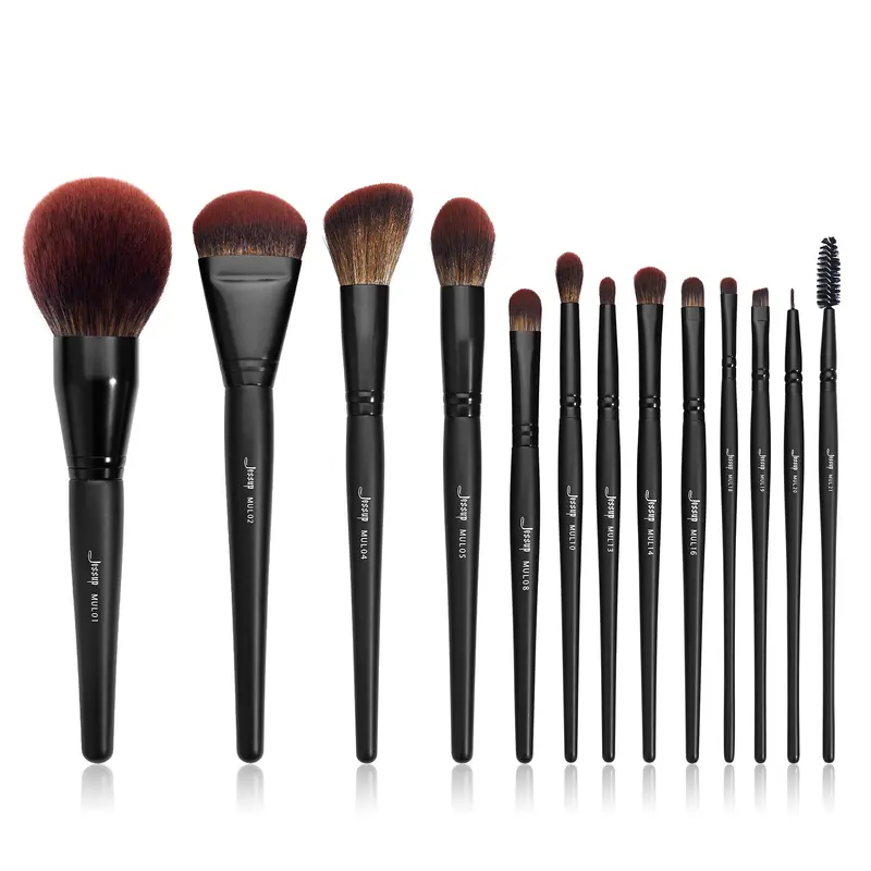Jessup Ensemble 13 Pinceaux Maquillage Vegan – Phantom Black T300