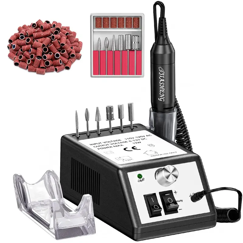JIASHENG Foreuse d’ongles Professionnelle – 20000 rpm, Kit Complet pour Salon