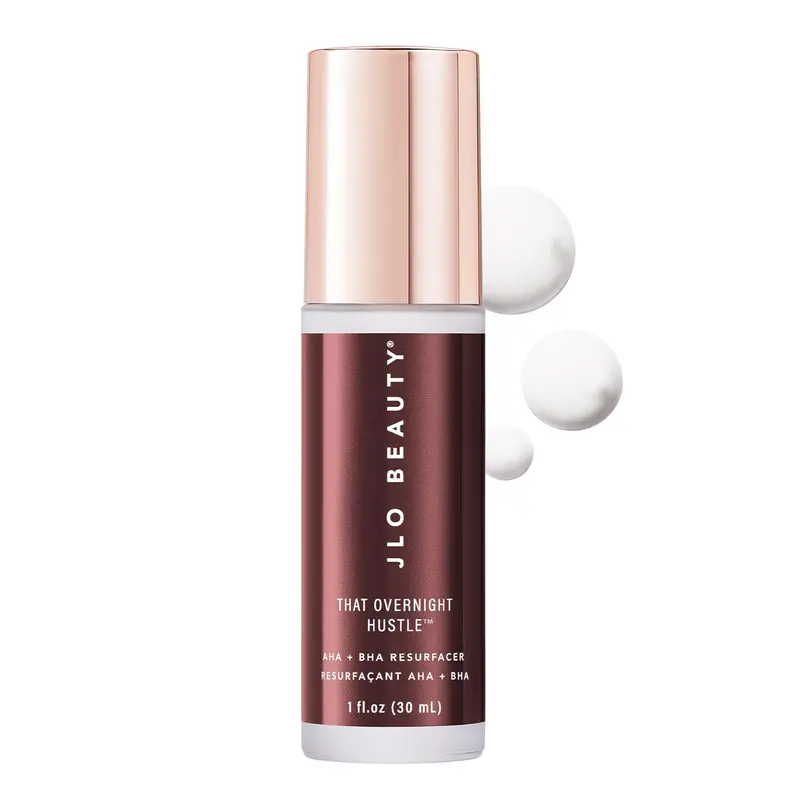 JLO BEAUTY Crème Nocturne Exfoliante AHA BHA — Glycolique et Hyaluronique, Soin Nuit lissant, 30 ml