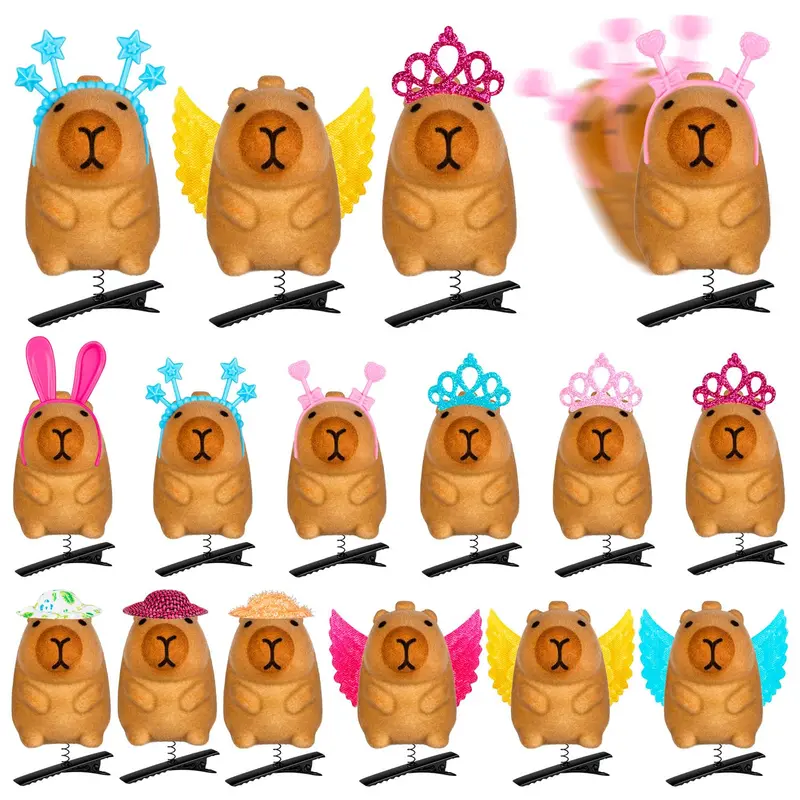 JMZYJZH | 12 Pinces Capybara Sprouts Rave pour Festivals