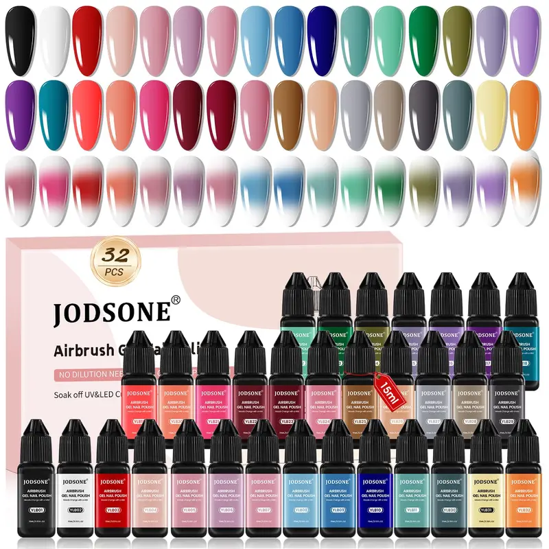 JODSONE Kit Vernis Gel Aéro 32 Couleurs – Couvrance Forte Sans Dilution