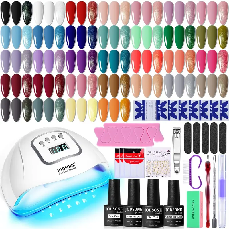 JODSONE Kit Vernis Gel Ongles – 32 Couleurs, Lampe LED, Outils Pro