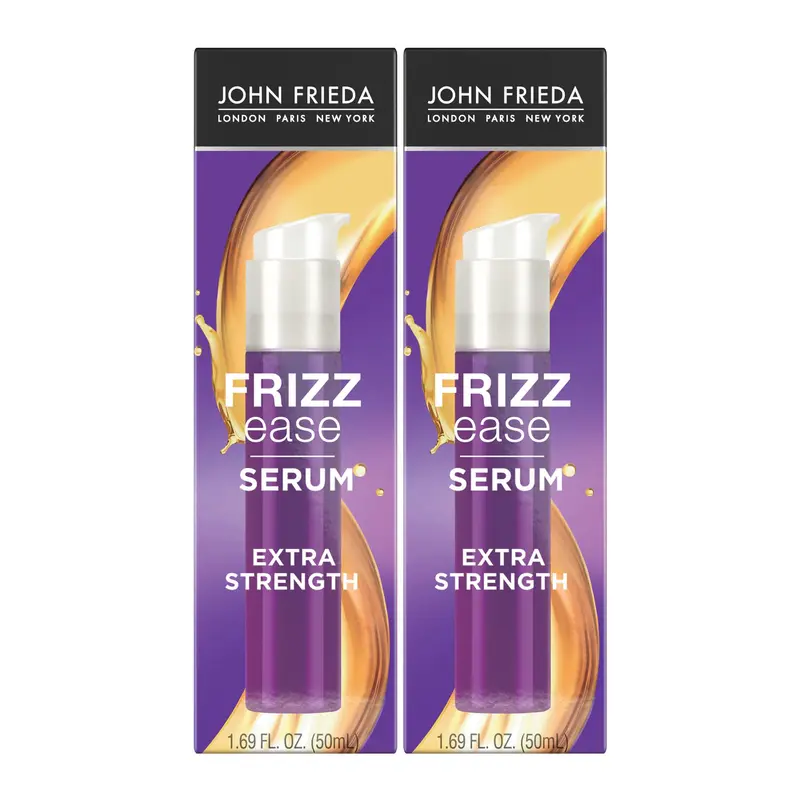 John Frieda Frizz Ease Sérum Extra Fort – Lissage Instantané, Hydratation et Protection contre la Chaleur | Pack de 2