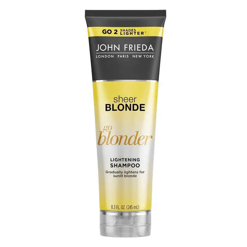 John Frieda Shampoing Blond Clair Go Blonder Éclaircissant – 245 ml, Lot de 2