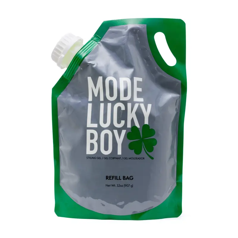 JOHNNY B Mode Lucky Boy Gel Coiffant 32 oz — Tenue et Couleur Verte