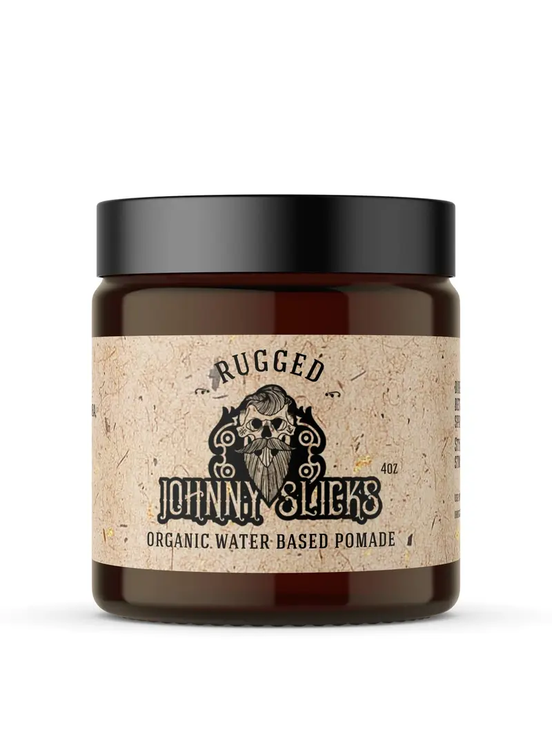 Johnny Slicks Pomade à Base d’Eau – Tenue Forte, Brillance Éclatante, Soin Bio pour Cheveux et Peau | Fabriqué aux États‑Unis, Entreprise de Vétérans