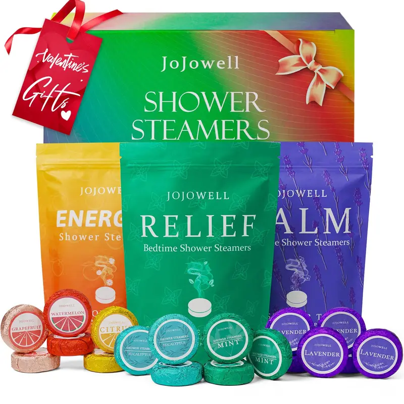 JoJowell Bombes de Douche Aromathérapie – Coffret de 18 Pack, Cadeaux Spa à Domicile