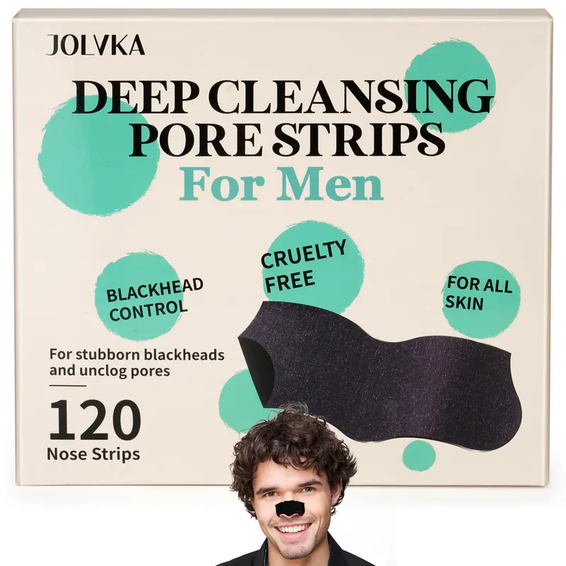 JOLVKA Bandes Purifiantes pour les Pores du Nez - Charbon, 120 Bandes