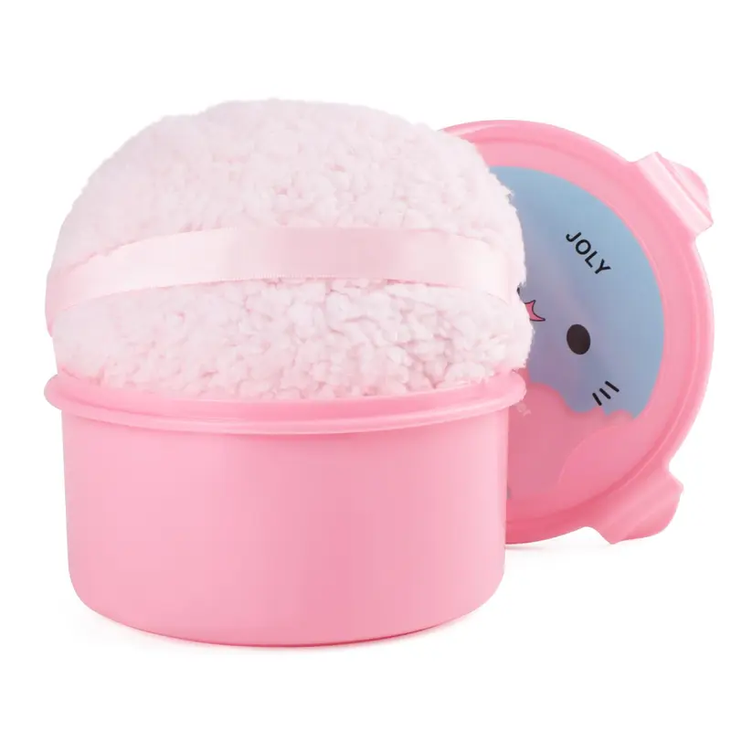 JOLY Moufle Extra Doux pour Poudre — Grand Applicateur Poudre Corporelle et Poudre Libre (Rose)