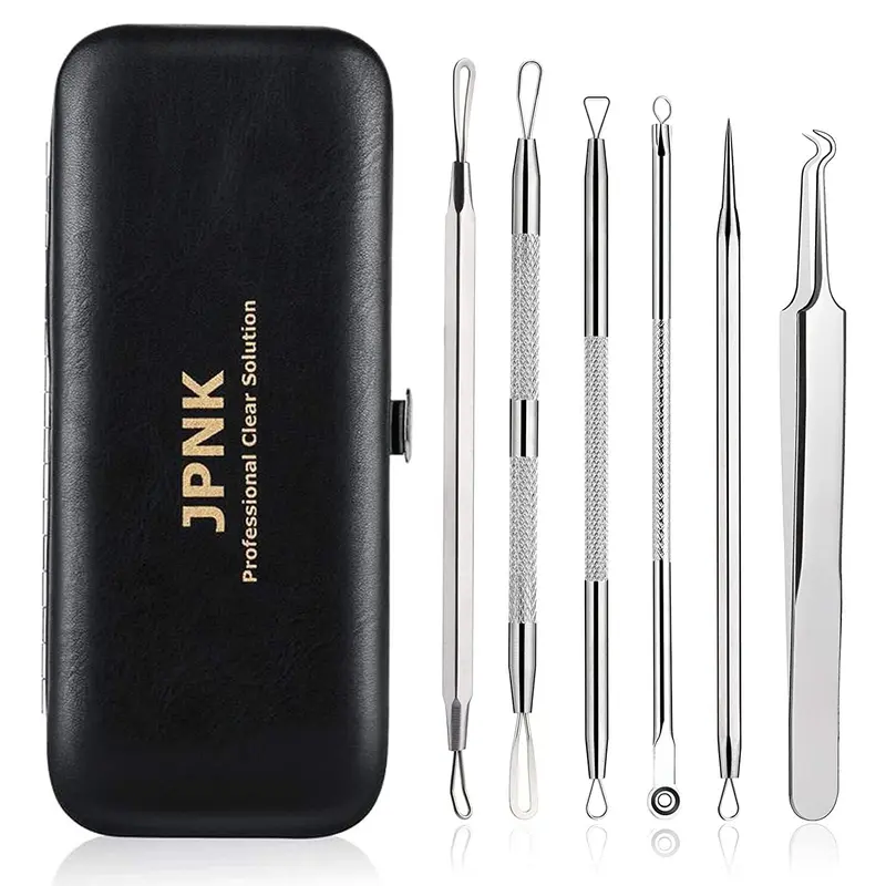 JPNK – Kit extracteur de comédons et outils anti-imperfections en inox
