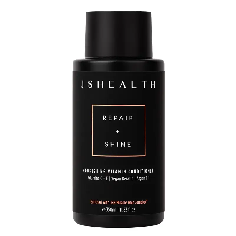 JSHealth Conditionneur Nourrissant — Traitement profond vitaminé pour cheveux secs et colorés | Kératine, huile d’argan, vitamines C & E | Sans sulfates, végan, 350 ml