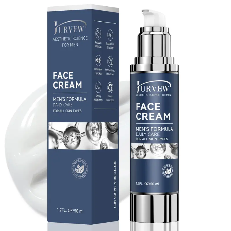 JURVEW Crème Visage 6-en-1 pour Homme – Hydratation et Anti-Âge (50 ml)