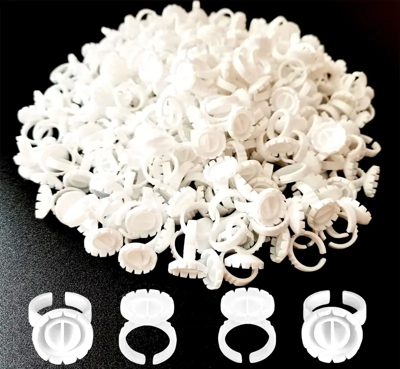 Jusbuya Anneaux Colle Cils – 300 Pièces, Supports Colle Pour Extensions de Cils