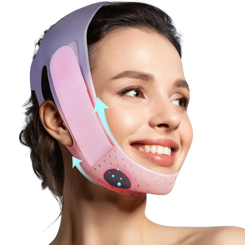 JUSRON Masque Ligne en V pour Menton – Bandeau en Silicone Doux, Contour Visage Raffiné