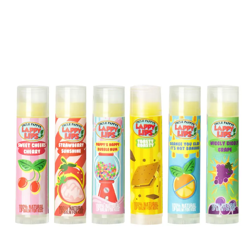 Just Bee Lappy Lips – Baume à Lèvres Bio 100% Naturel pour Enfants et Adultes, 6 Saveurs
