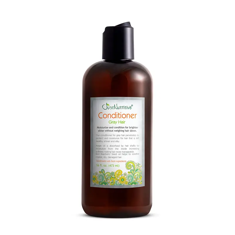 Just Nutritive Conditionneur Cheveux Gris | Soin Naturel pour Cheveux Gris — 16 onces liquides