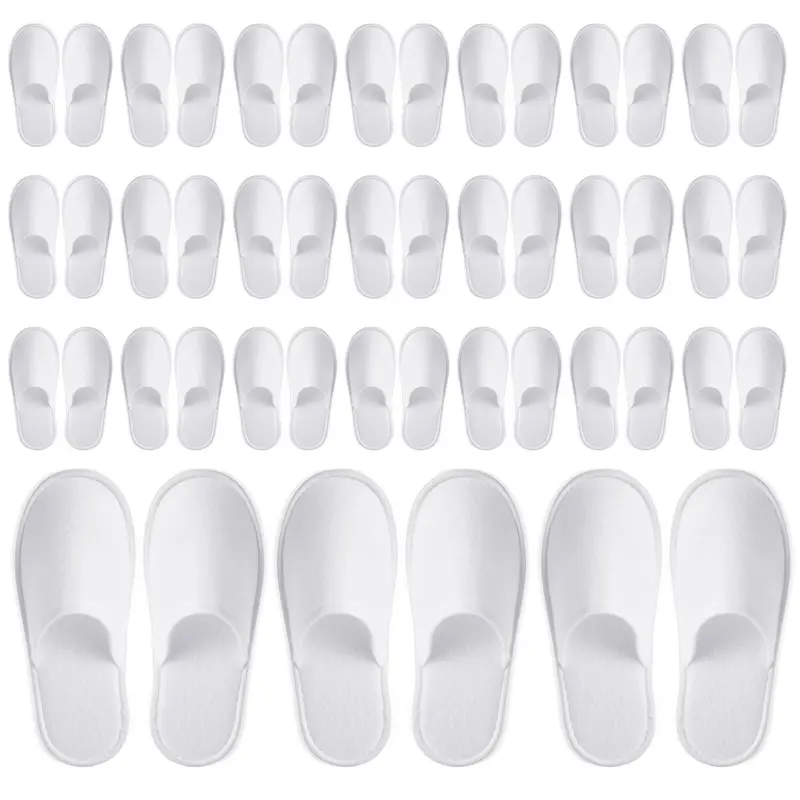 Juvale Chaussons Jetables pour Invités — Emballage Individuel, Antidérapants, Pack 24 (Taille M)