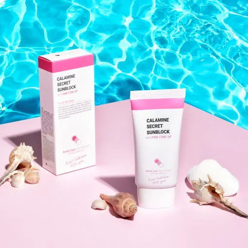 K-SECRET Calamine Secret Crème Solaire avec Teint Rosé (SPF50+ PA++++) 50ml