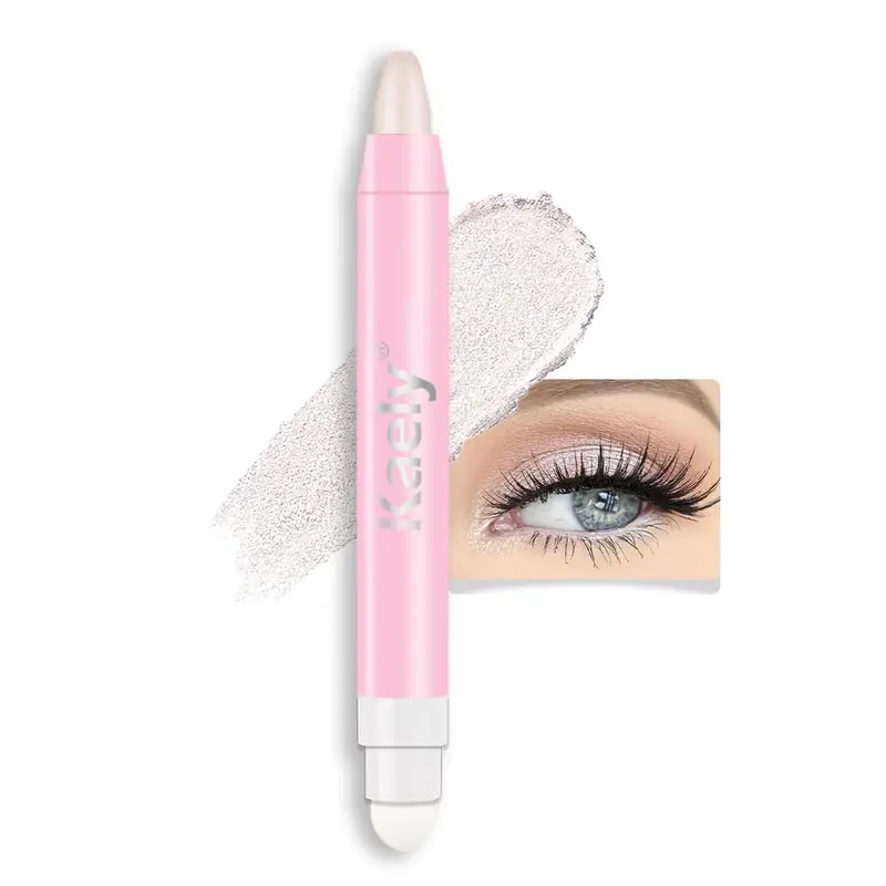 Kaely 2en1 Crayon Ombre à Paupières Éclat – Ombre Waterproof, 18 Teintes nacrées scintillantes