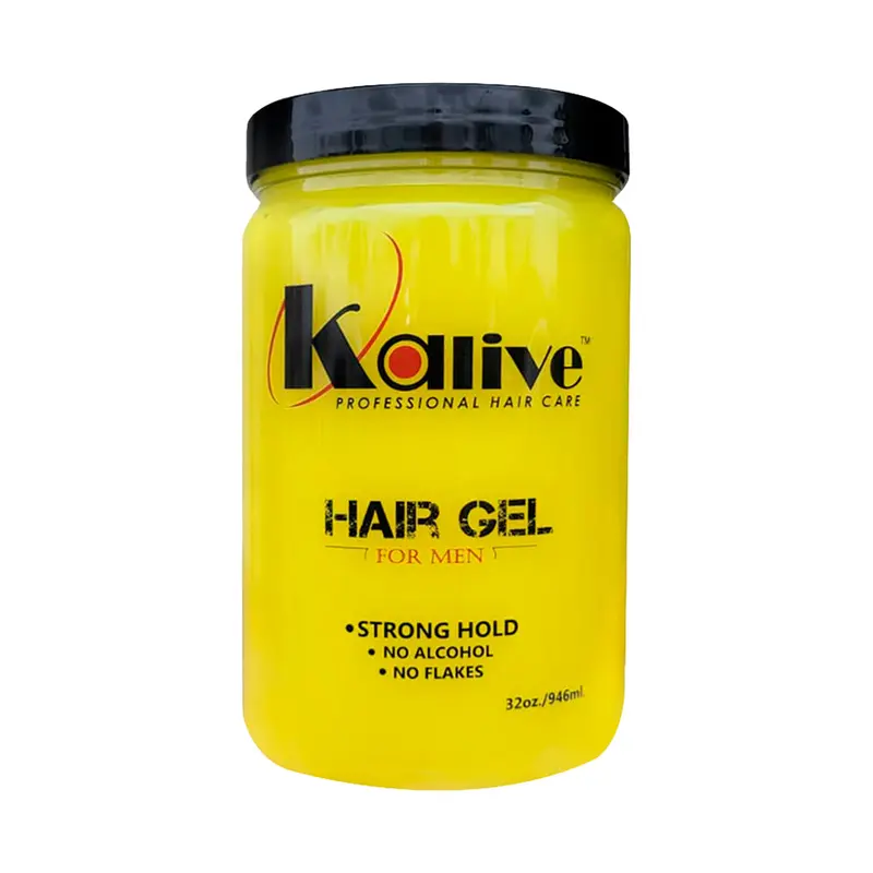 KALIVE 2 STYLE Gel Coiffant pour Hommes – 946 ml, Tenue Forte et Brillance Légère, Parfum Frais, Sans Alcool