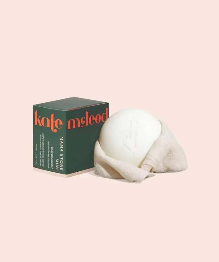 Kate McLeod Mama Stone Lotion Bar 1 oz – Hydratation compacte et sensorielle
