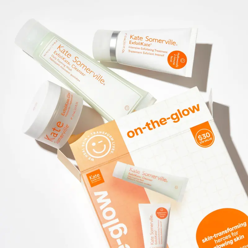 Kate Somerville Coffret Éclat – Ensemble Voyage avec ExfoliKate, Nettoyant et Hydratant