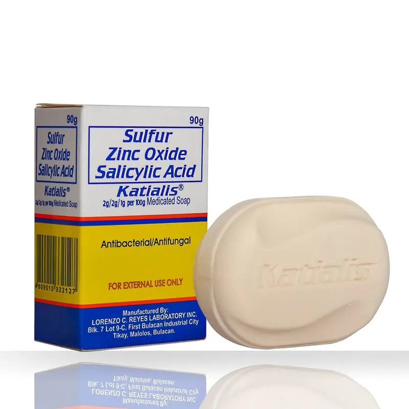 KATIALIS SOAP – Savon antibactérien et anti-fongique au soufre, oxyde de zinc et acide salicylique | 90 g